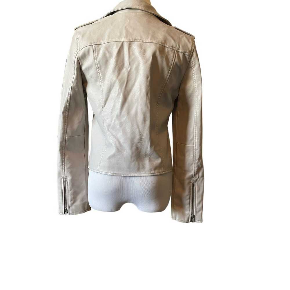 BKE Cream Leather Jacket - Medium - image 2