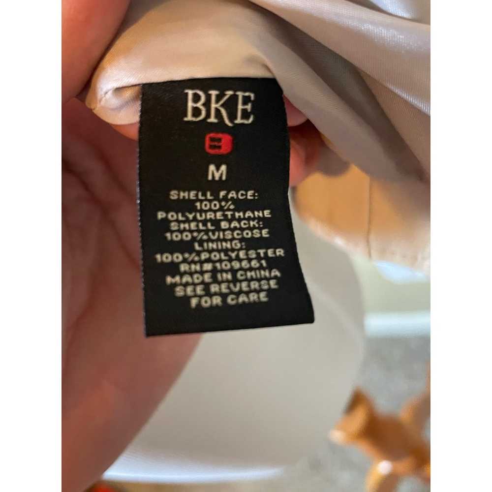 BKE Cream Leather Jacket - Medium - image 3