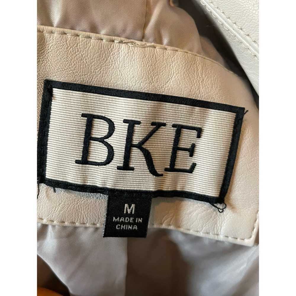 BKE Cream Leather Jacket - Medium - image 4