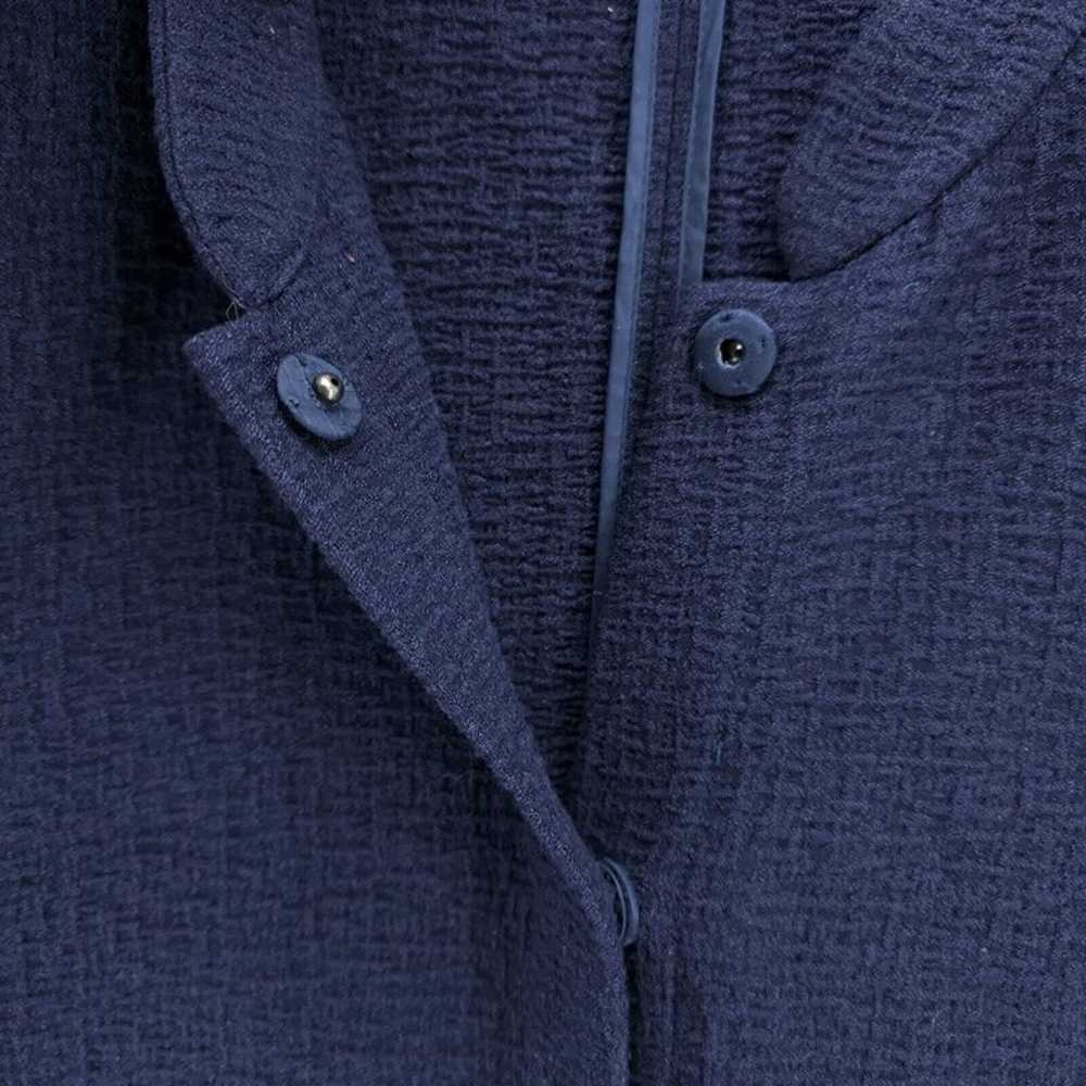 EILEEN FISHER Blue Textured Jacket Tencel Cotton … - image 3