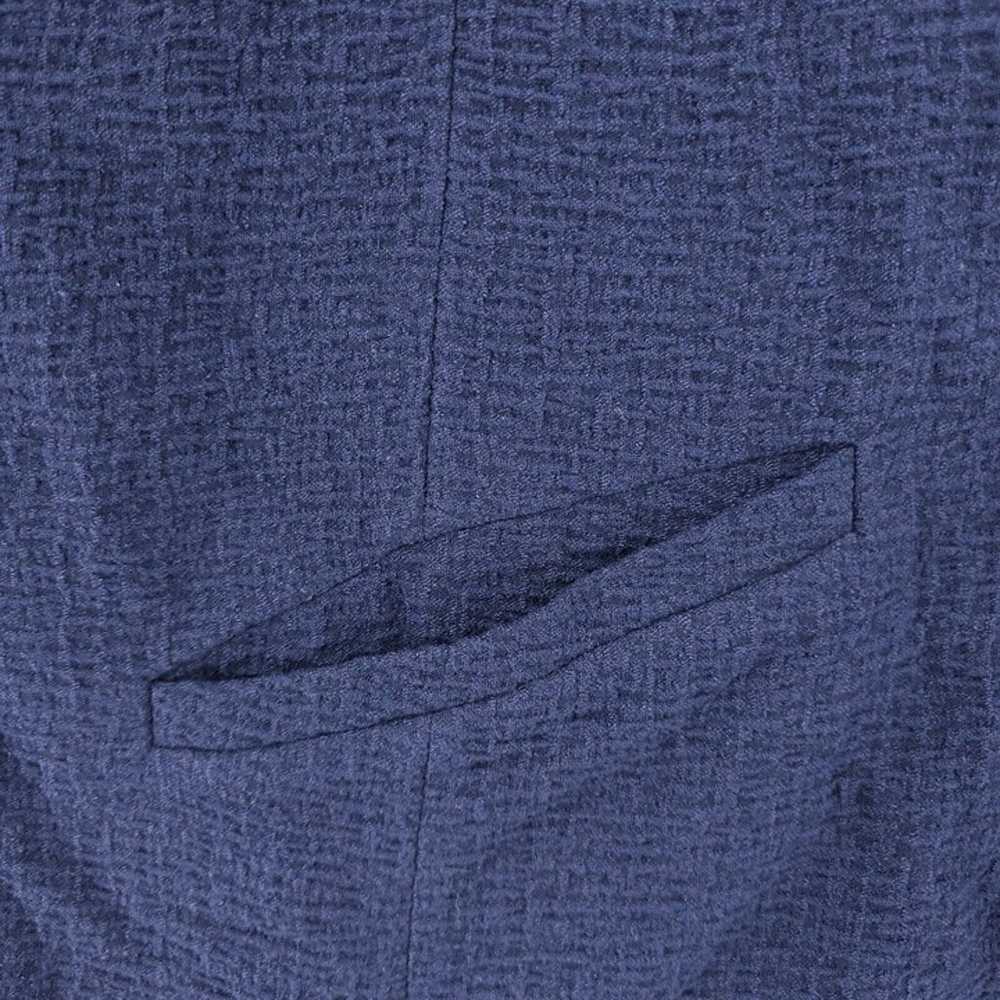 EILEEN FISHER Blue Textured Jacket Tencel Cotton … - image 4