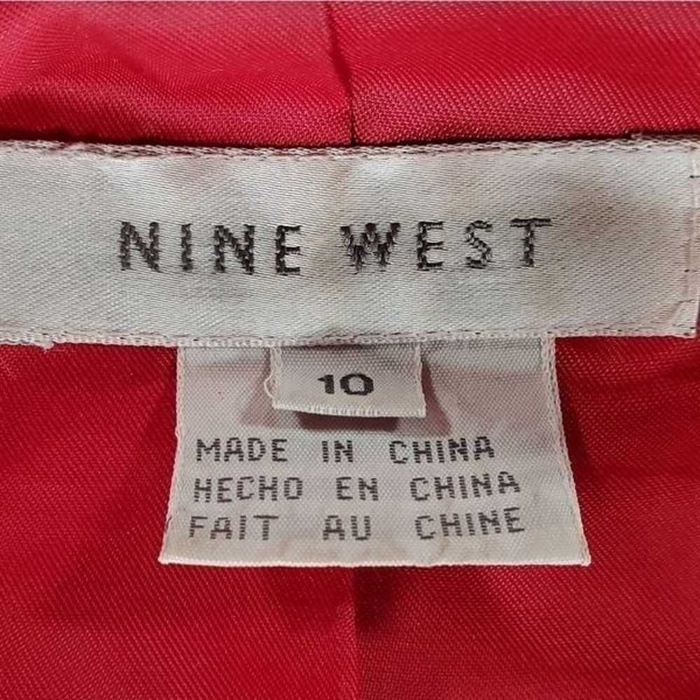 Nine West Red Leather Blazer Style Jacket Size 10 - image 9