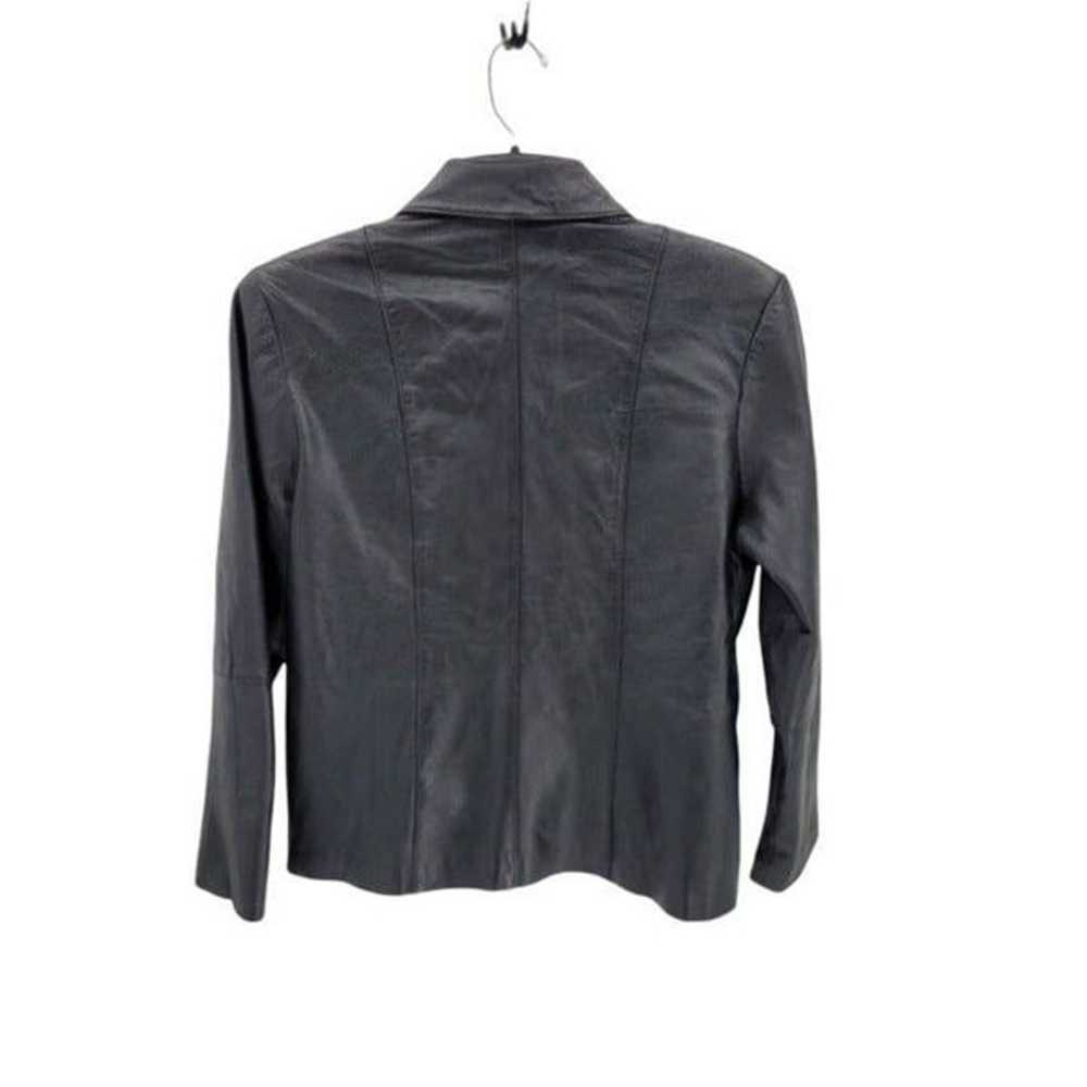 Vintage 80's Oscar Piel Leather Blazer Jacket But… - image 2