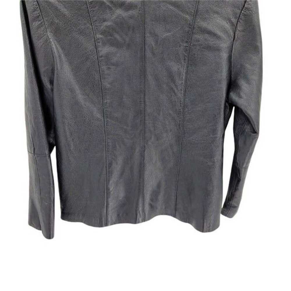 Vintage 80's Oscar Piel Leather Blazer Jacket But… - image 7