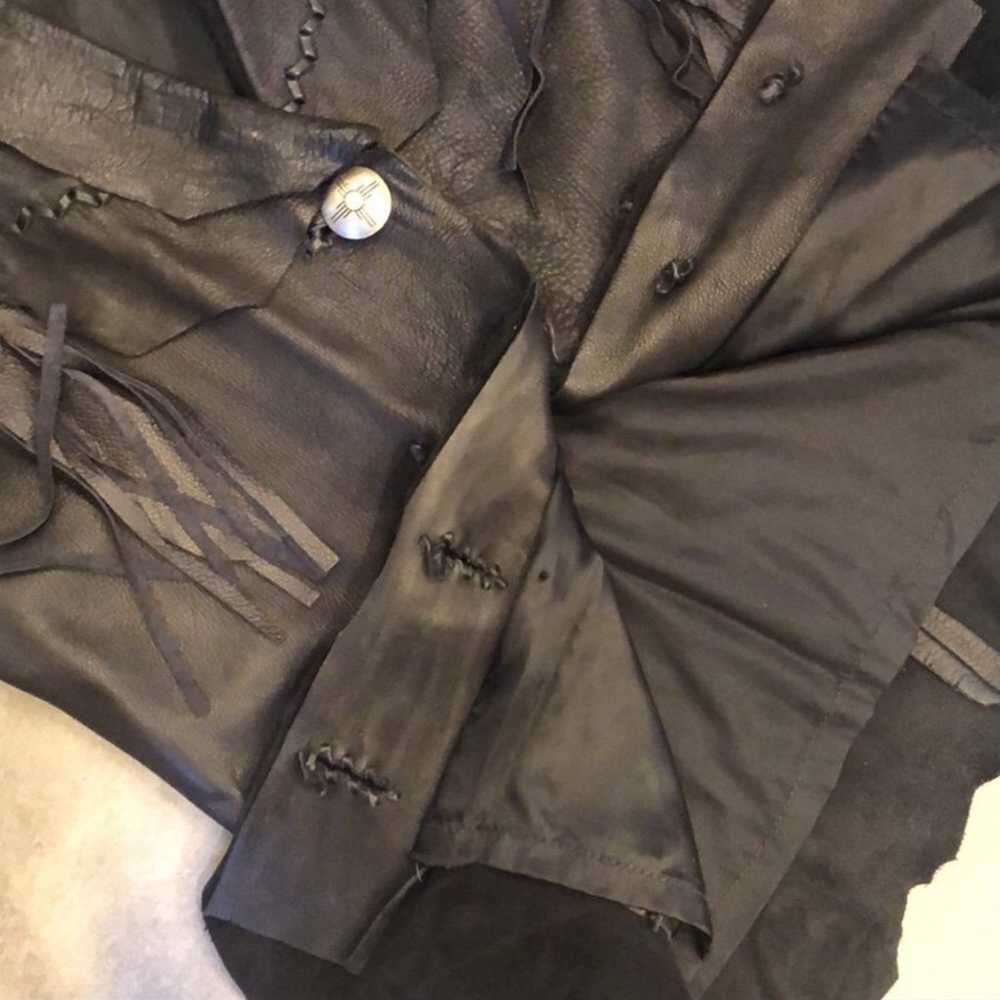 Zephyr Unlimited Vintage Leather Jacket with Frin… - image 11