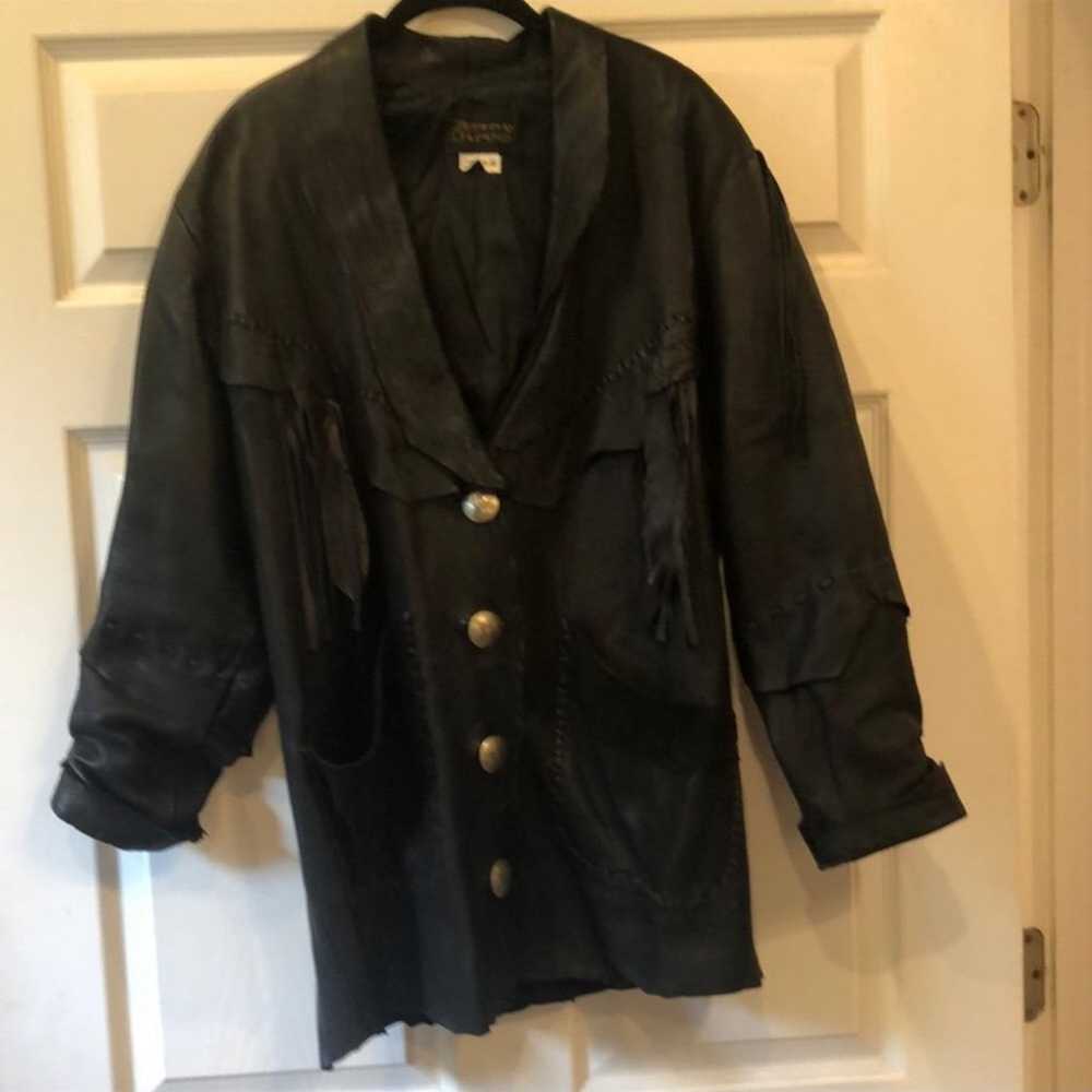 Zephyr Unlimited Vintage Leather Jacket with Frin… - image 2