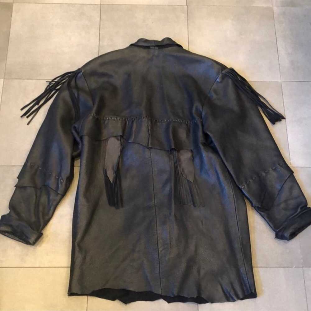 Zephyr Unlimited Vintage Leather Jacket with Frin… - image 3