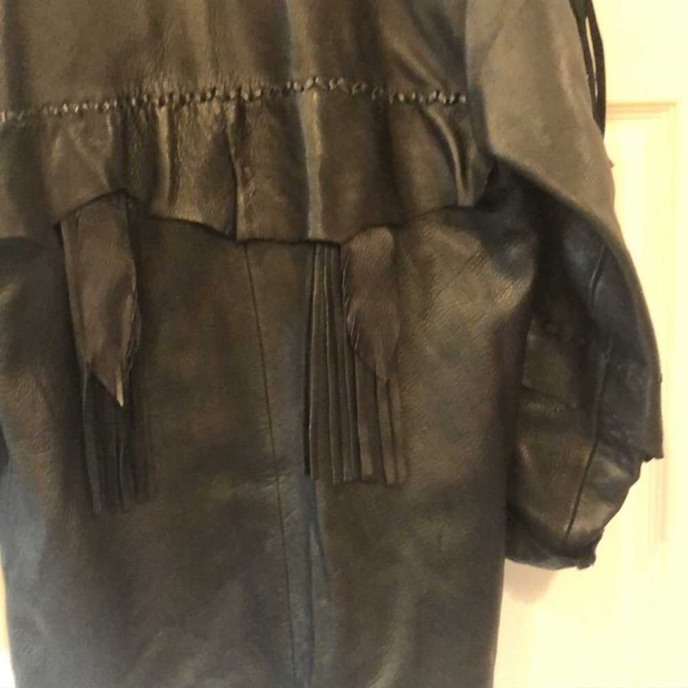 Zephyr Unlimited Vintage Leather Jacket with Frin… - image 4