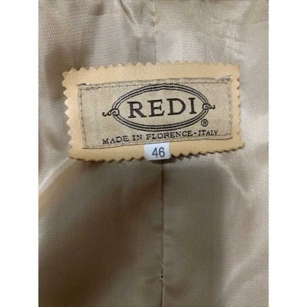 redi womens solid beige 100% pelle leather long s… - image 5