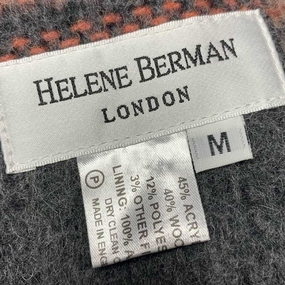 Helene Berman London Plaid Wool Coat M - image 7