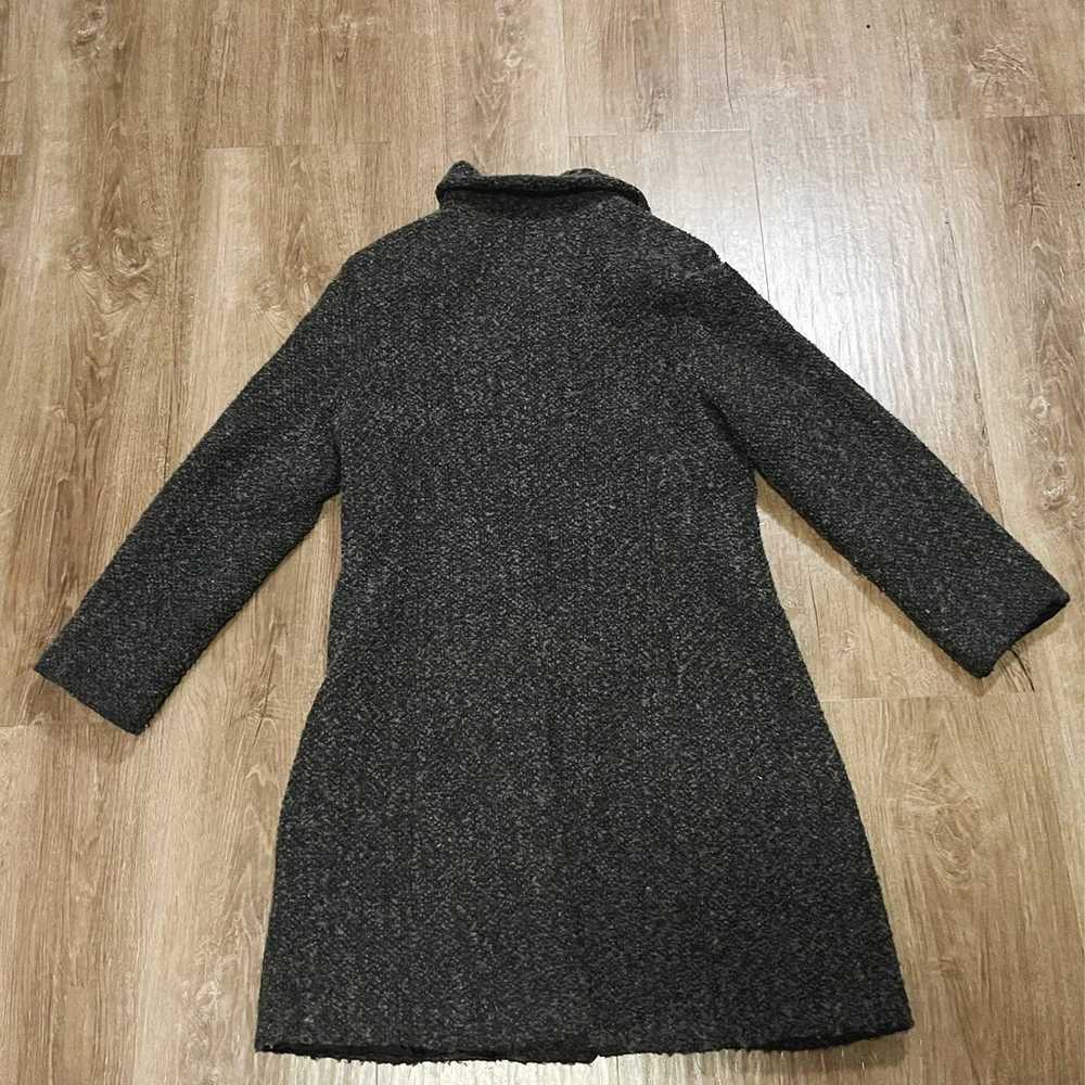 Halston wool coat charcoal gray plussize academia - image 2