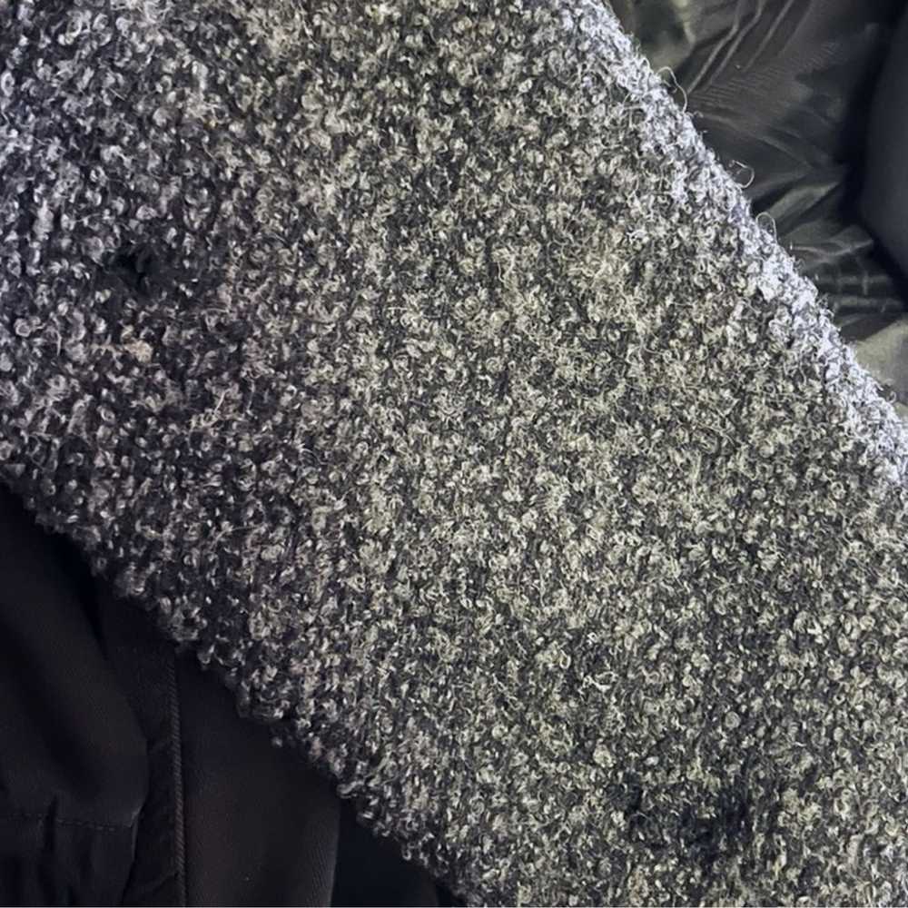 Halston wool coat charcoal gray plussize academia - image 4