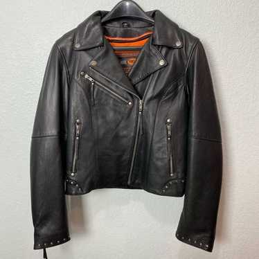 First Mfg. Co. Scarlett Star Motorcycle Leather J… - image 1