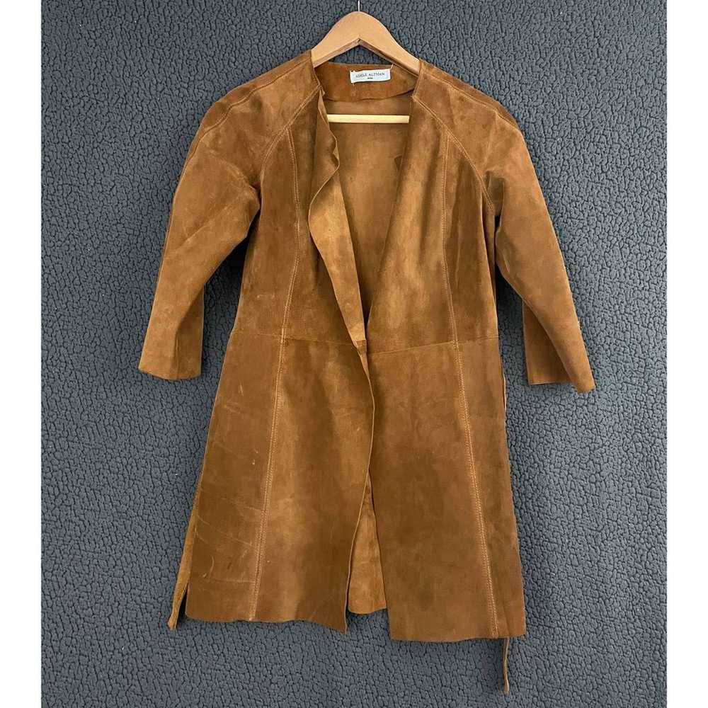 Adele Altman Suede Leather Jacket Roma XS Brown O… - image 10