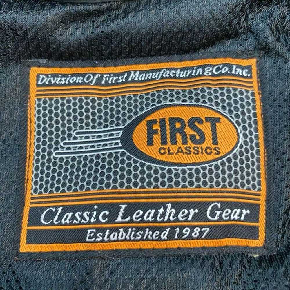 First Mfg. Co. Scarlett Star Motorcycle Leather J… - image 5
