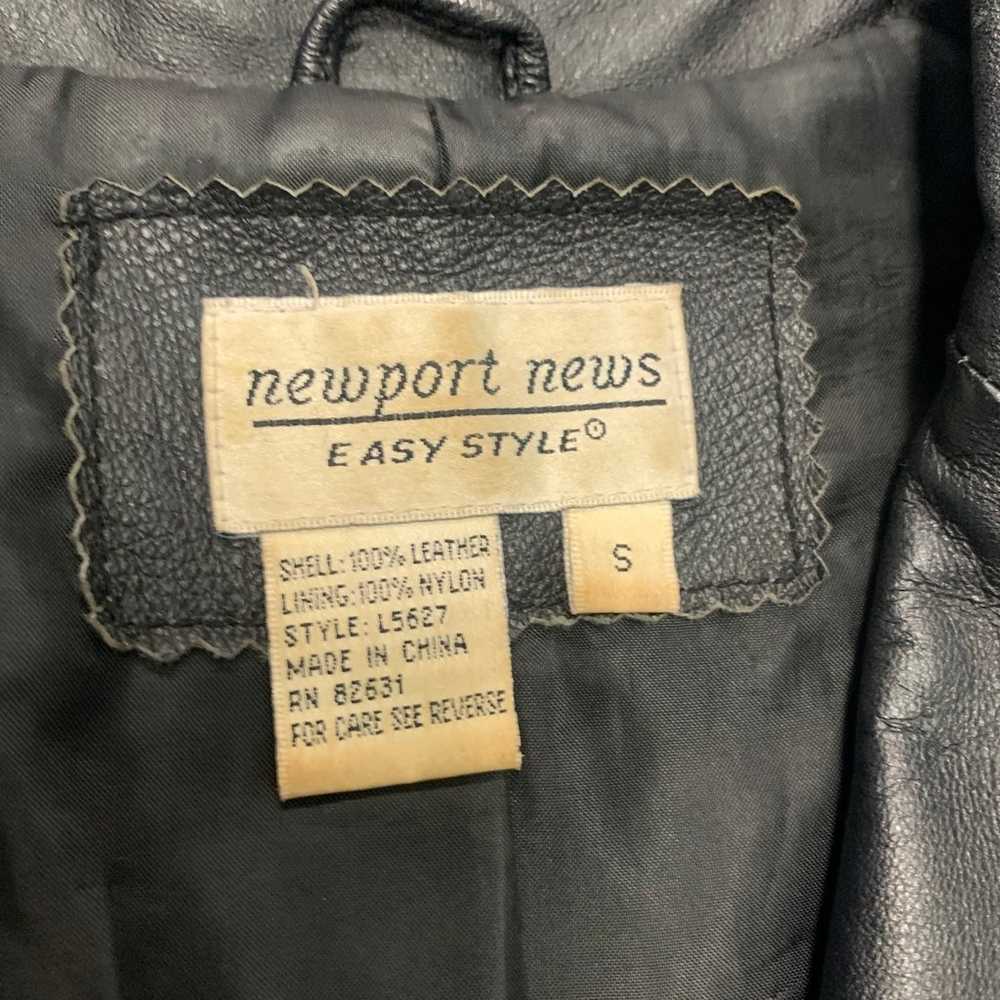 Vintage leather trenchcoat - image 3