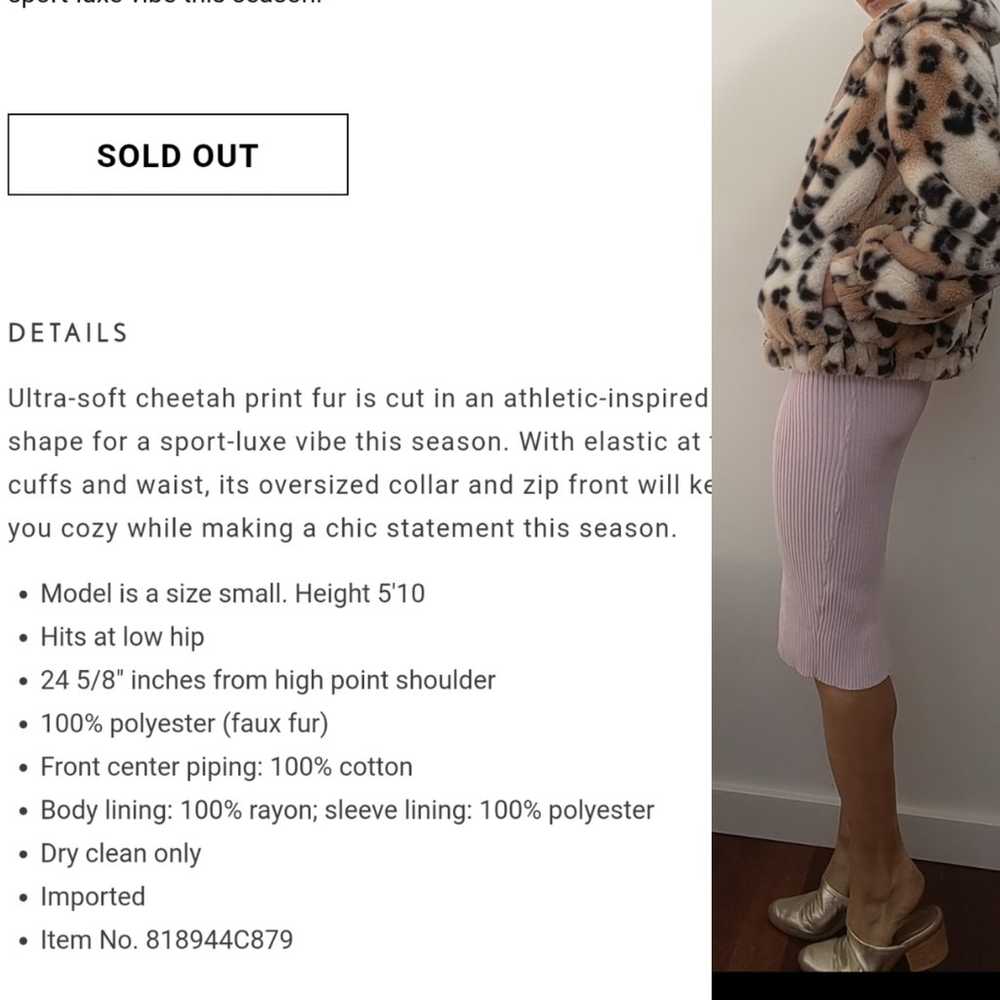 Rebecca Taylor $550 sporty leopard jacket s - image 2