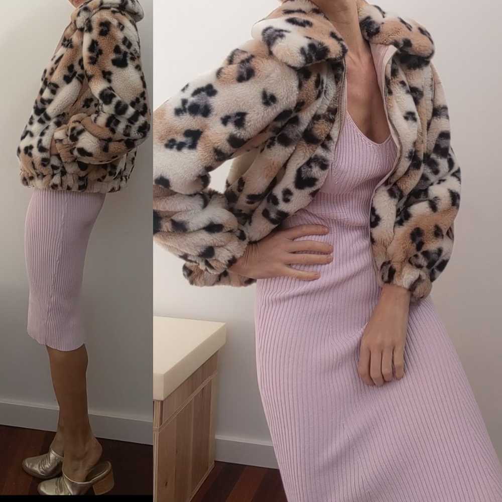 Rebecca Taylor $550 sporty leopard jacket s - image 4