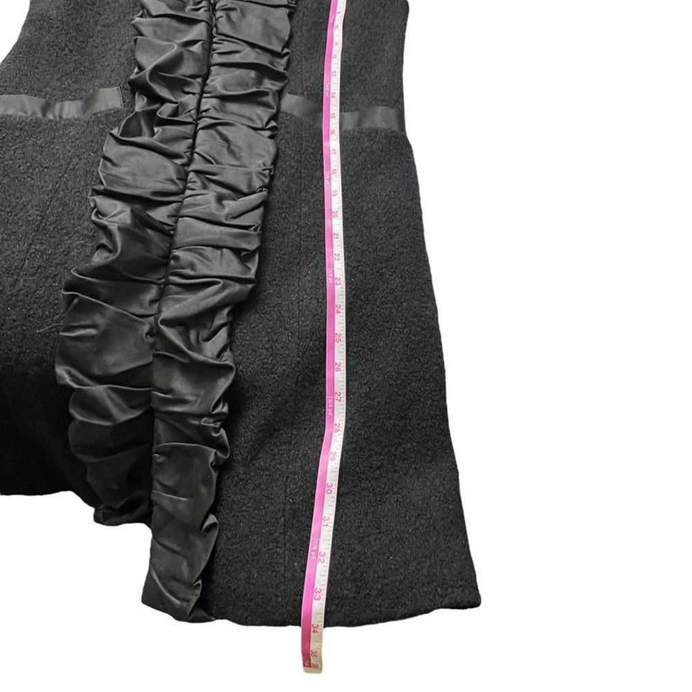 Nanette Lepore Womens Small Coat Wool Satin Black… - image 12