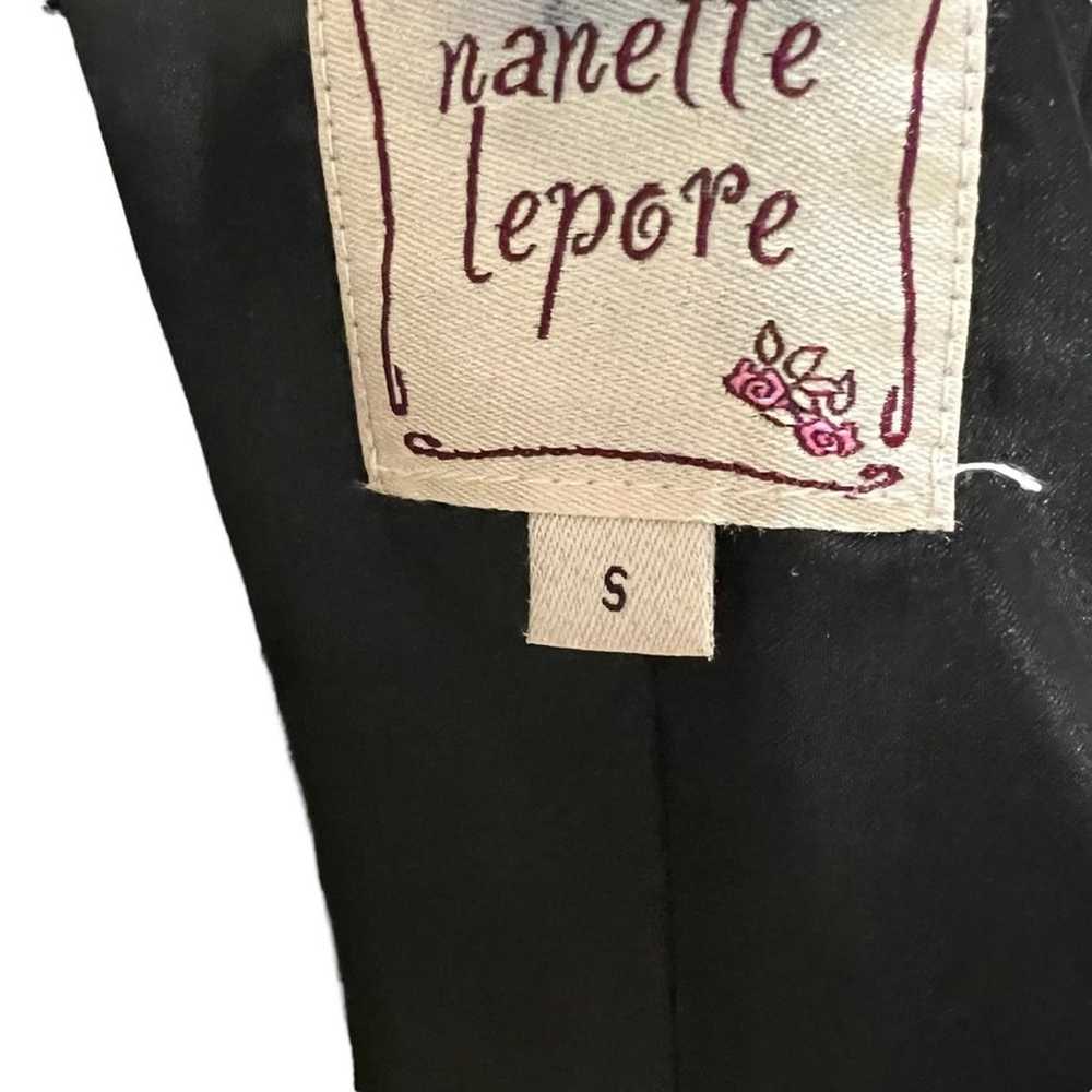 Nanette Lepore Womens Small Coat Wool Satin Black… - image 9