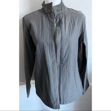 Eileen Fisher • Grey Zip Up Lightweight Jacket