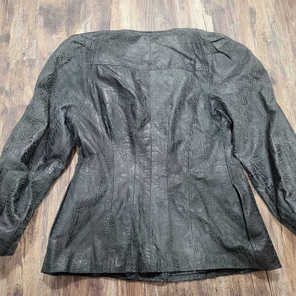 Giovinezza Moda Leather Blazer Jacket Shoulder Pa… - image 2