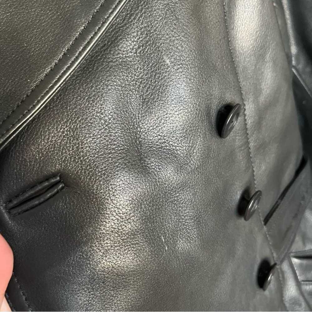 Sundance double breasted belted leather jacket Bl… - image 10