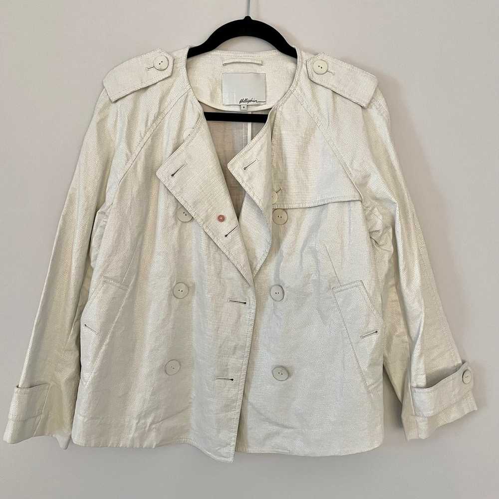 3.1 Phillip Lim Coated Linen Trench Jacket - image 1