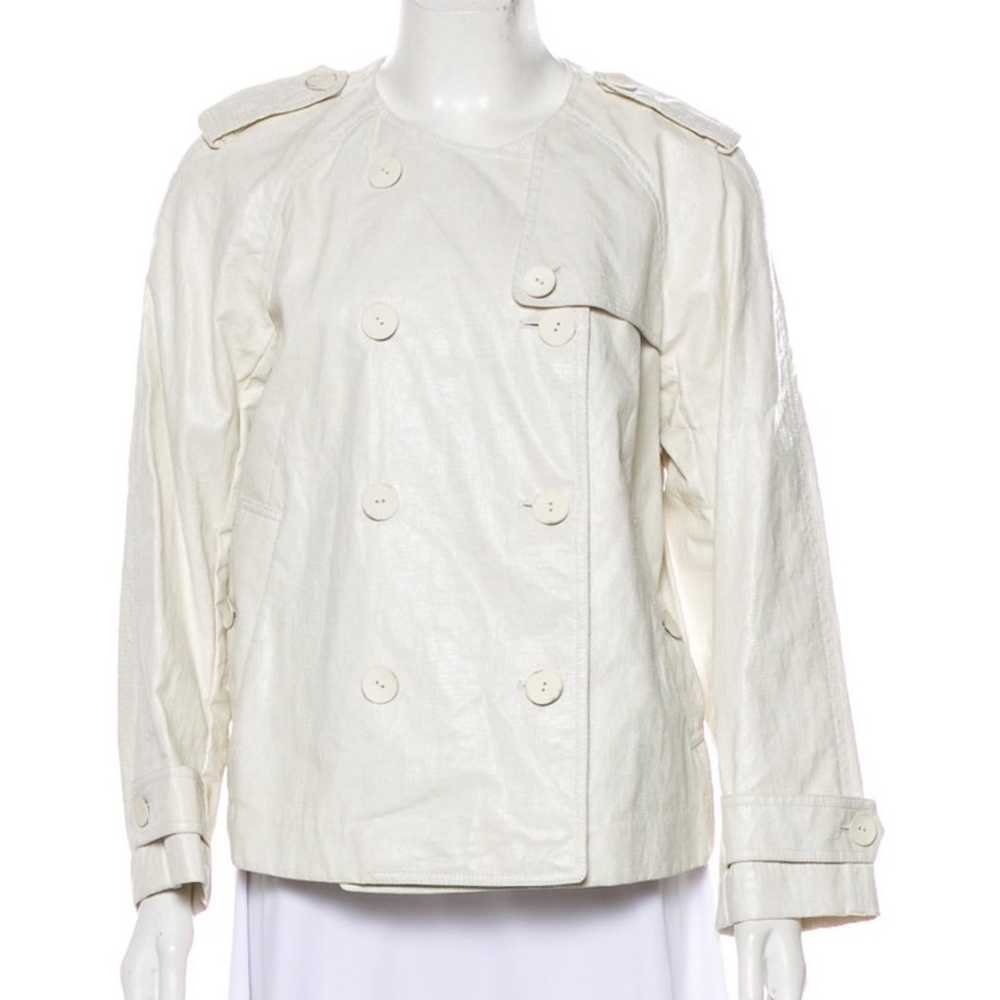 3.1 Phillip Lim Coated Linen Trench Jacket - image 8