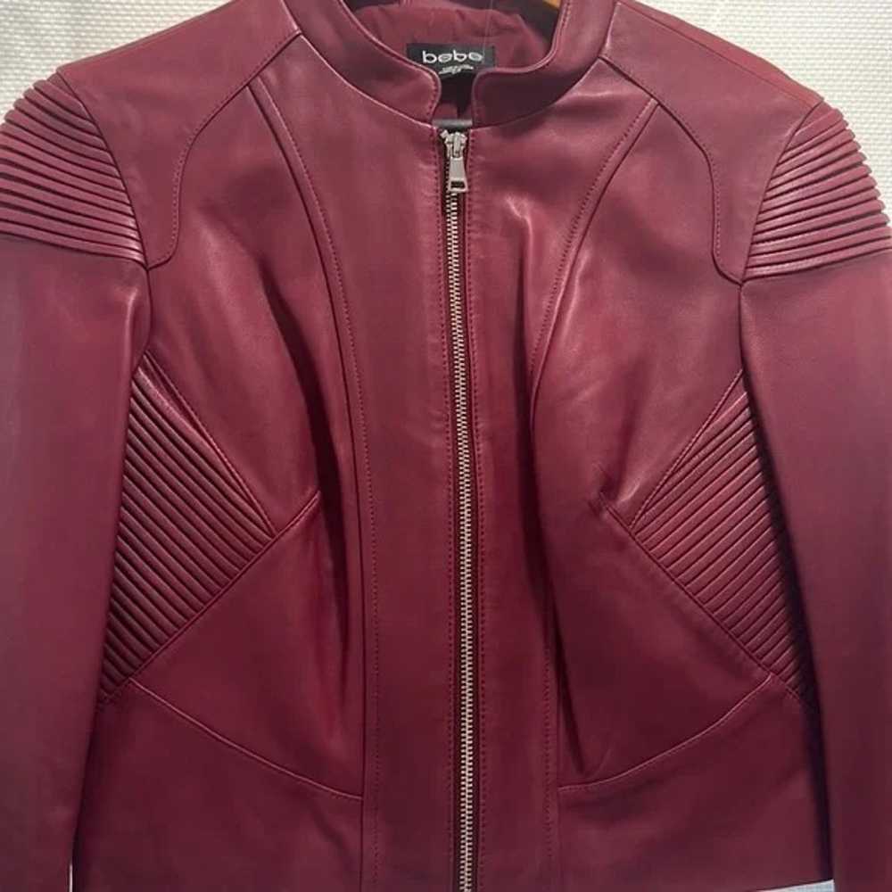 RED BEBE MOTO JACKET SIZE M NEVER WORN - image 2