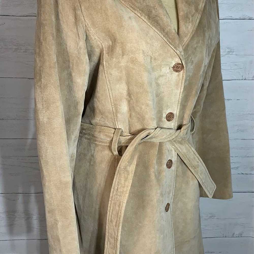 Bagatelle belted wrap coat luxurious suede leathe… - image 6