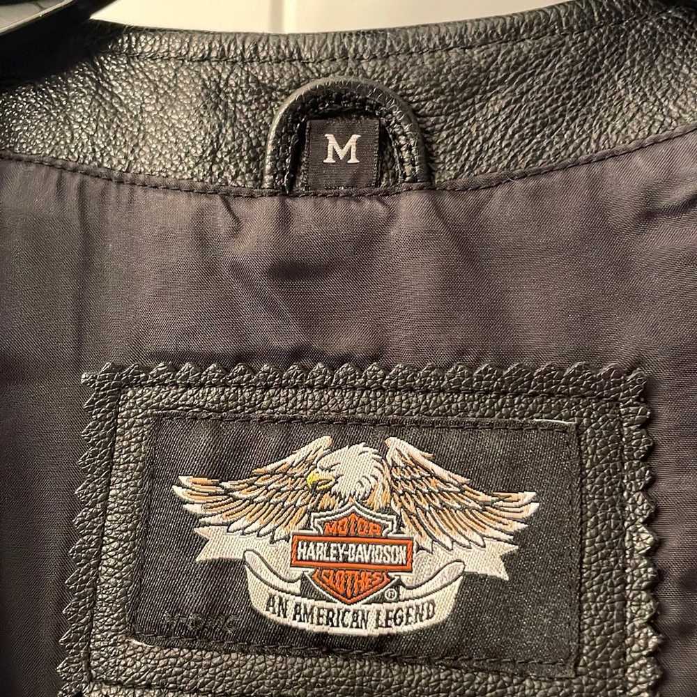 Women’s Harley-Davidon Motorcyle Leather Vest M - image 4