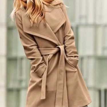 MICHAEL KORS CAMEL WOOL PEACOAT