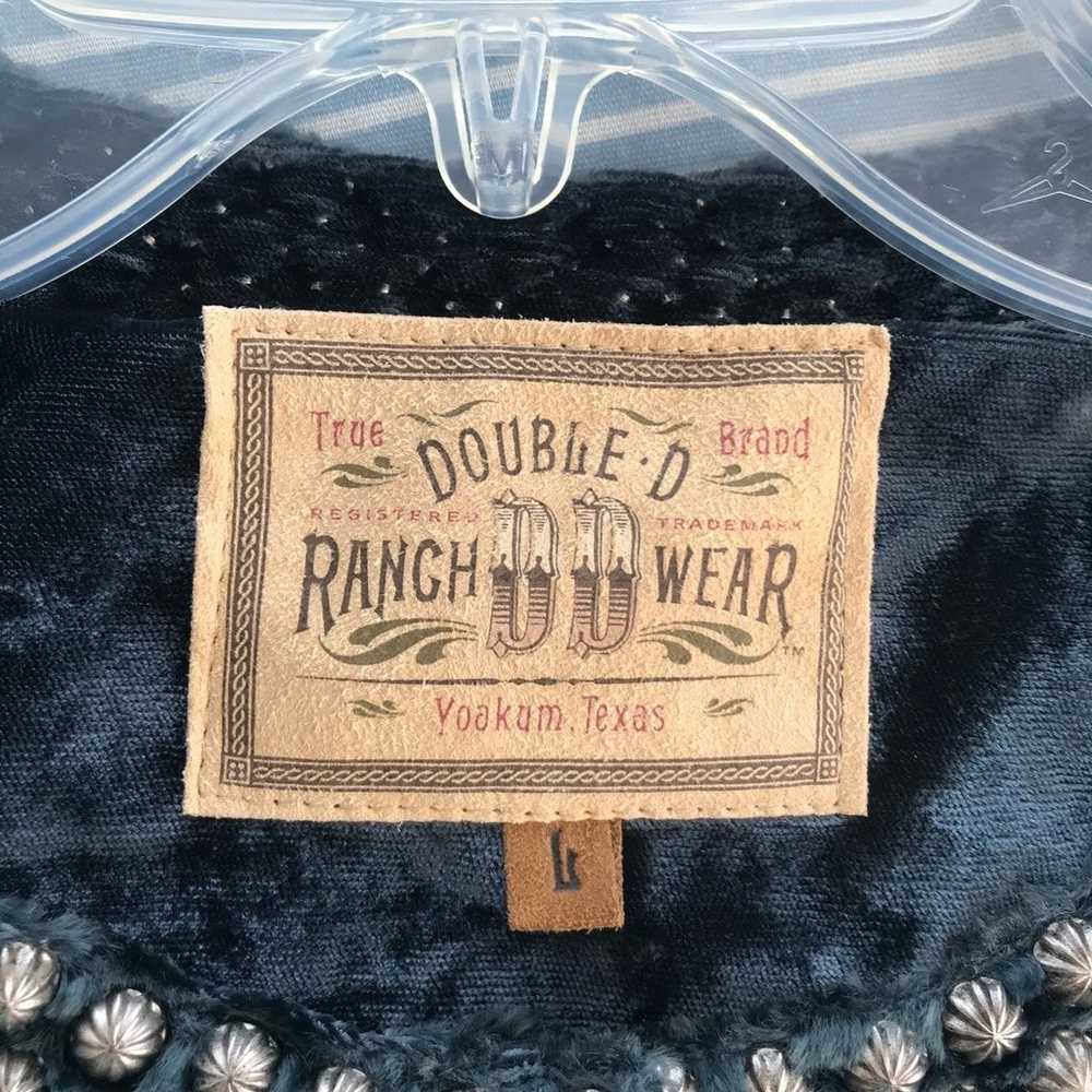 Double D Ranch Wear Velvet Studded Cross Vest & S… - image 10