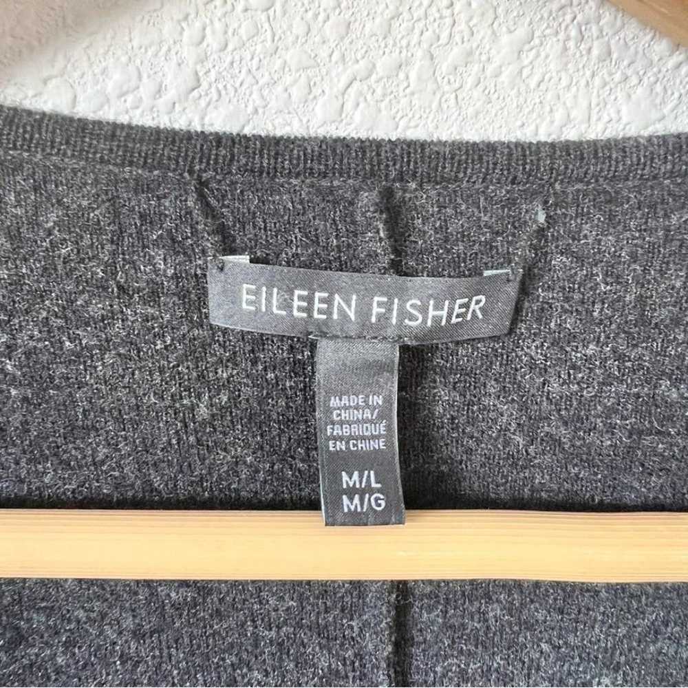 Eileen Fisher Reversible Stripe Merino Wool Ponch… - image 3