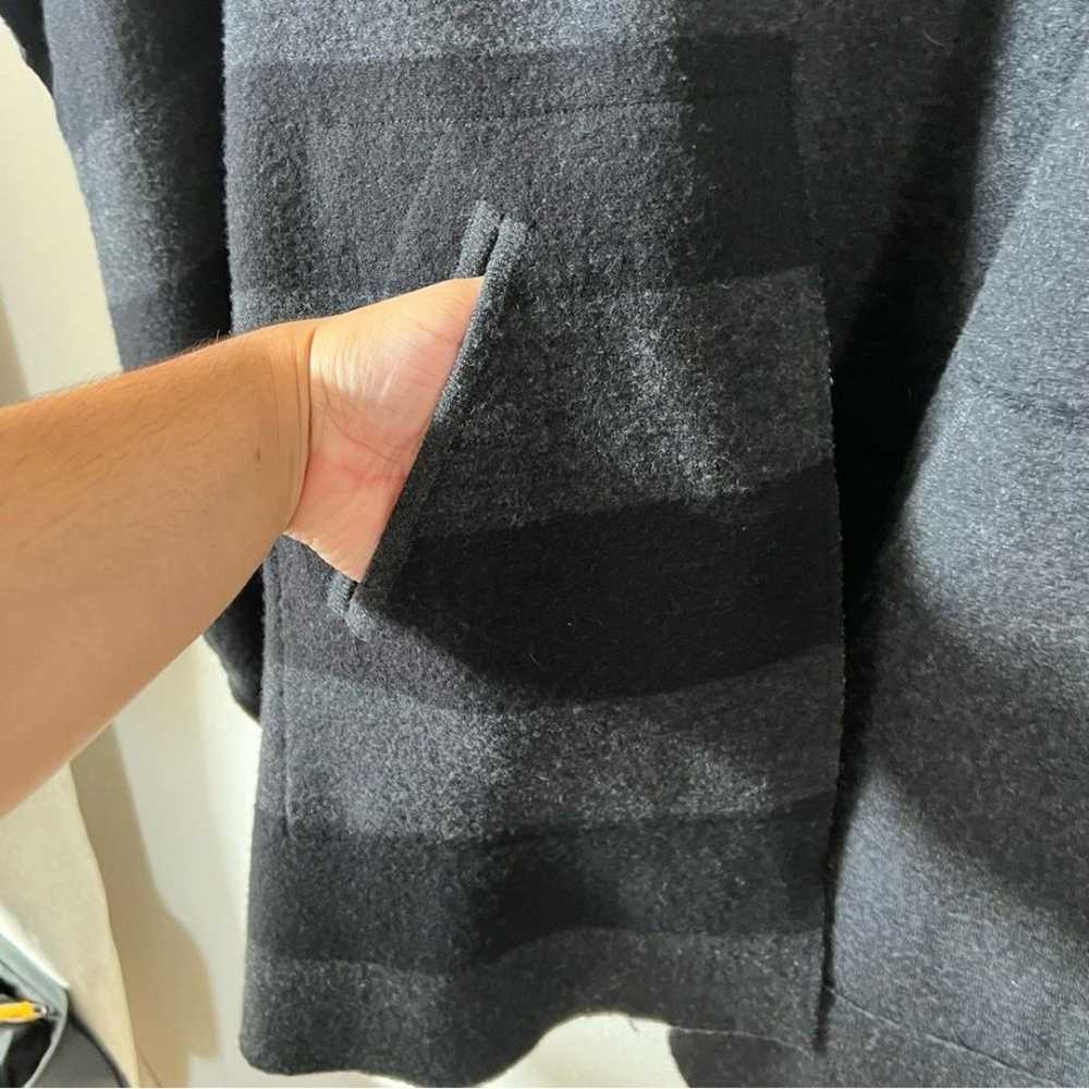 Eileen Fisher Reversible Stripe Merino Wool Ponch… - image 4