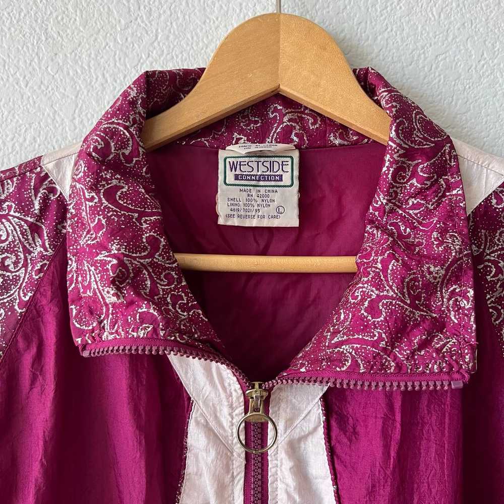 Vintage 80s Magenta Windbreaker - image 2