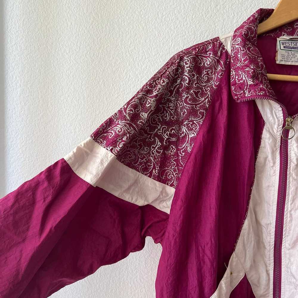 Vintage 80s Magenta Windbreaker - image 3