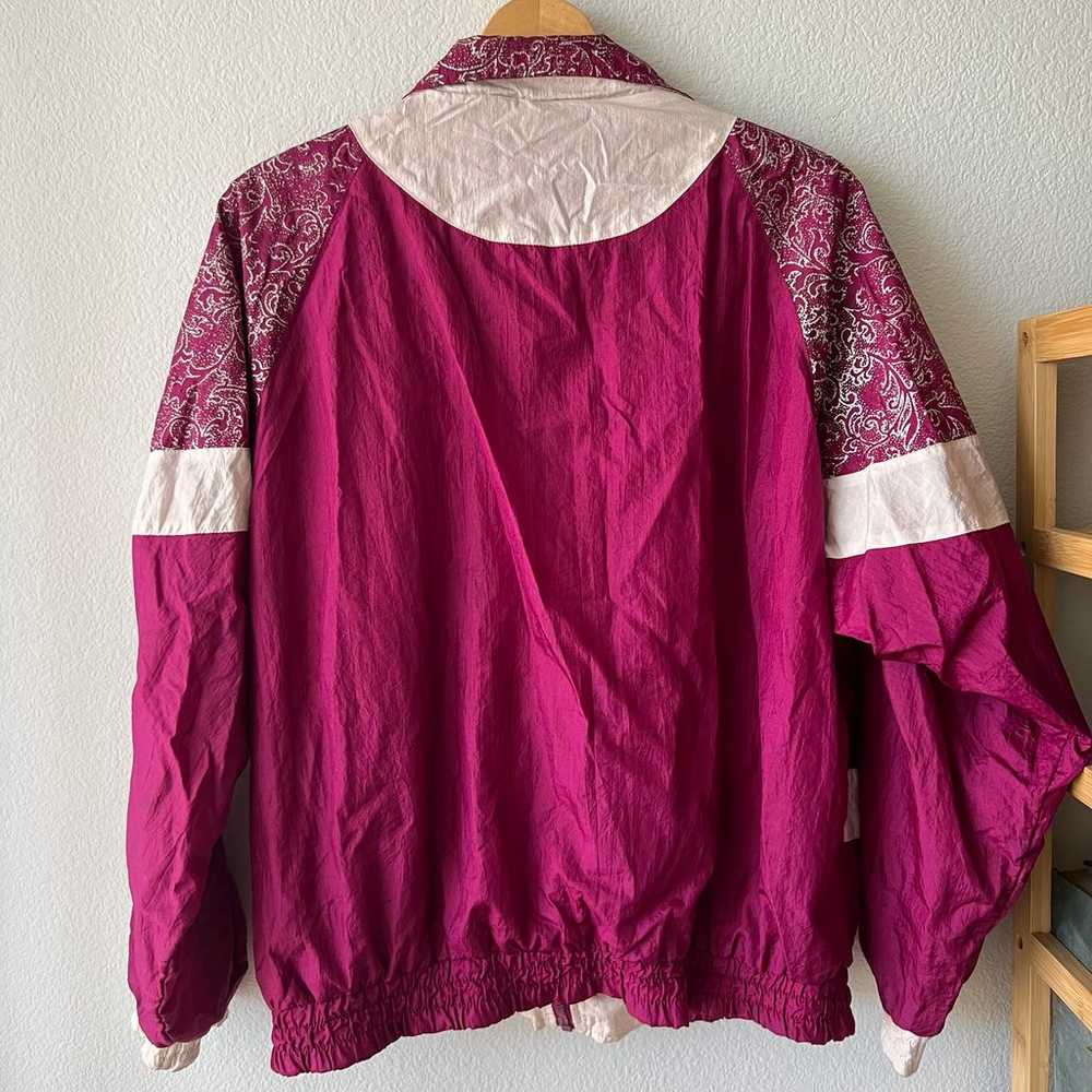 Vintage 80s Magenta Windbreaker - image 7