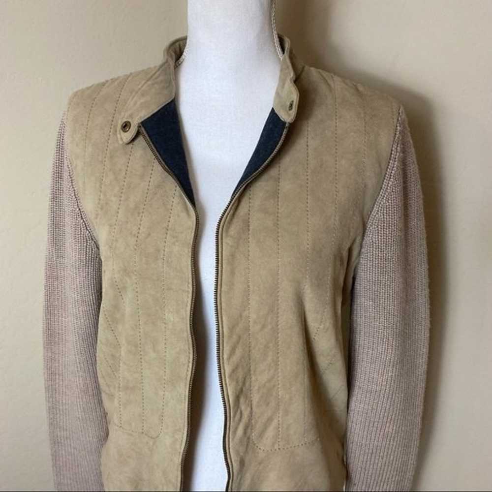 Tory Burch Tan Leather Jacket Size Large - image 6