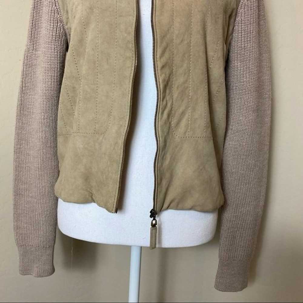 Tory Burch Tan Leather Jacket Size Large - image 7