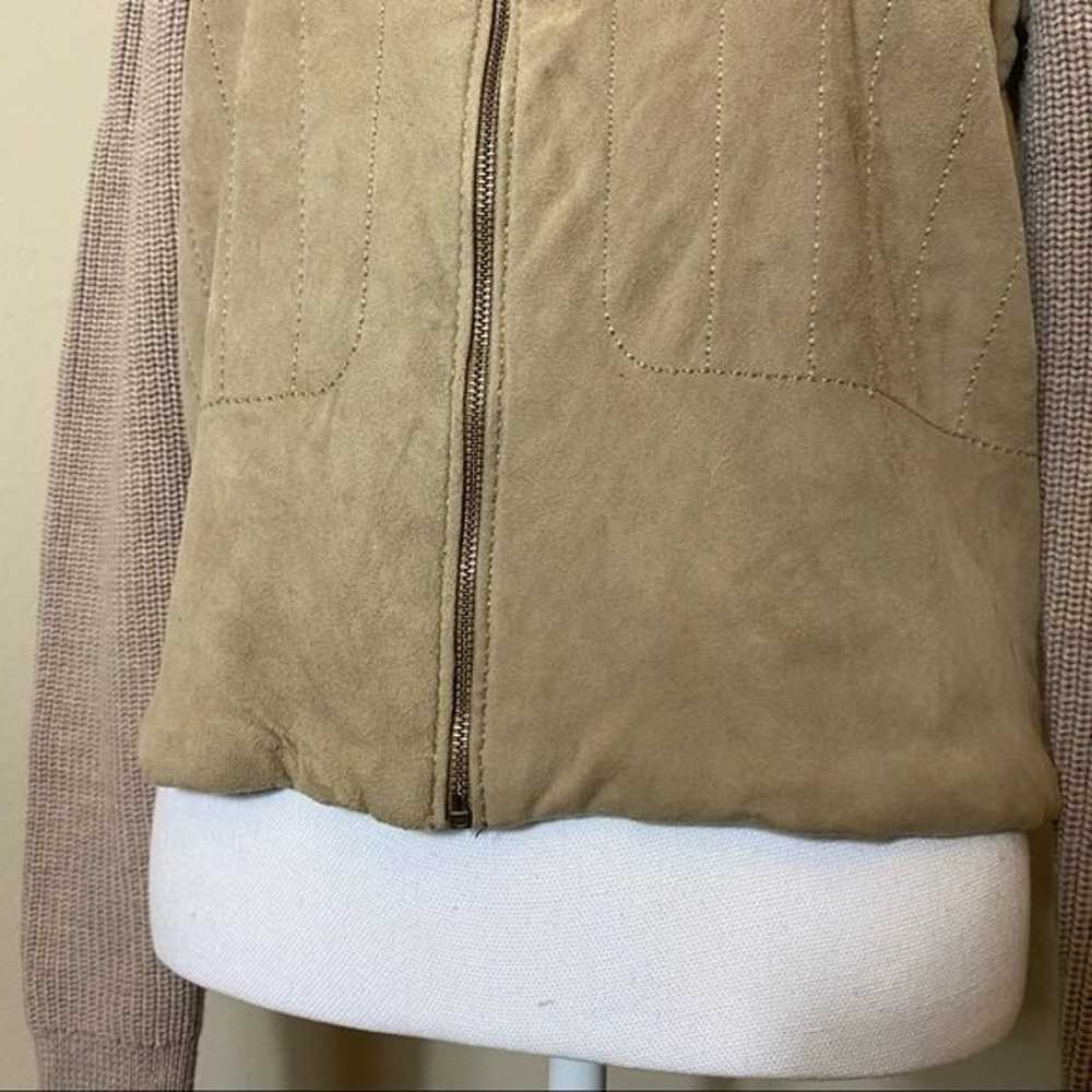 Tory Burch Tan Leather Jacket Size Large - image 9