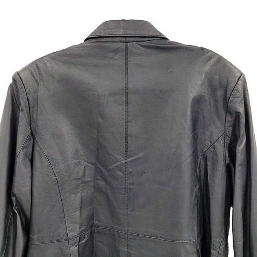 Vintage 80s Newport News Leather Coat Blazer Notc… - image 10