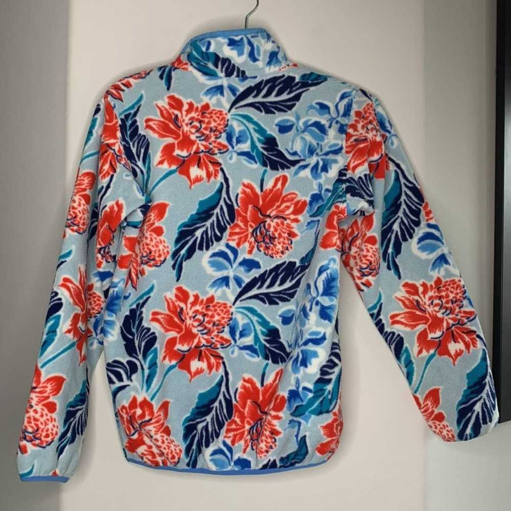 Patagonia Synchilla Snap-T Floral Print Fleece Pu… - image 7