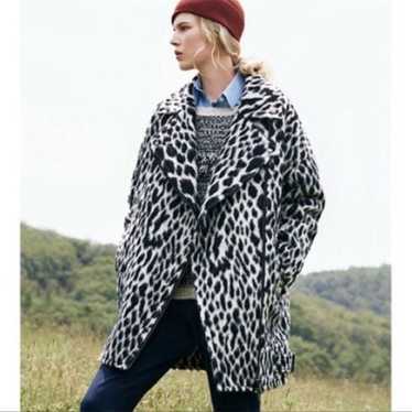 Banana Republic Snow Leopard Moto Coat