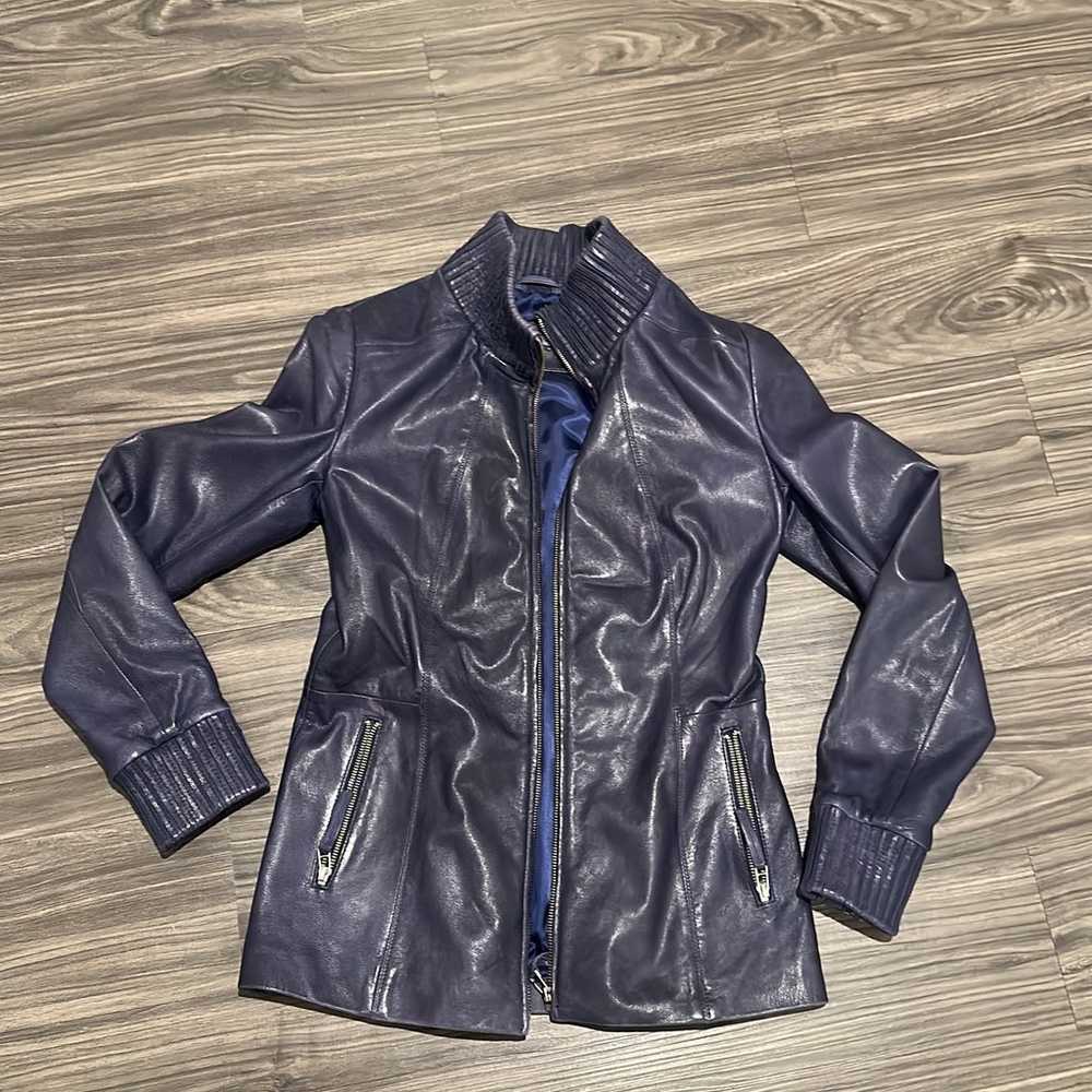 Leather Jacket deep purple made in Denmark Cigno … - image 1