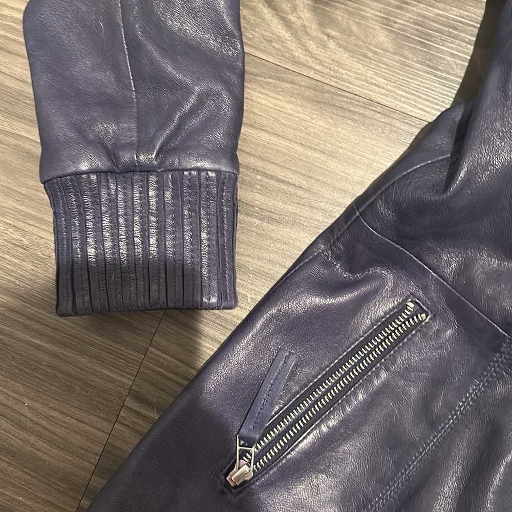Leather Jacket deep purple made in Denmark Cigno … - image 3