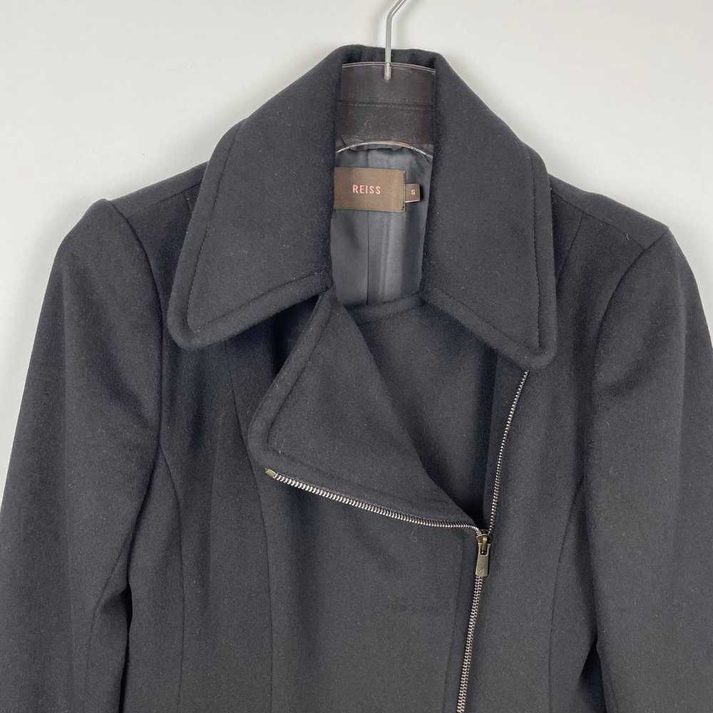 REISS Moto Wool Cashmere Blend Zip Up Jacket Coat - image 3