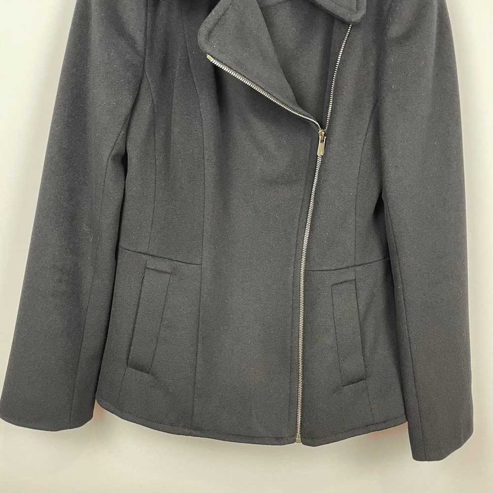 REISS Moto Wool Cashmere Blend Zip Up Jacket Coat - image 4