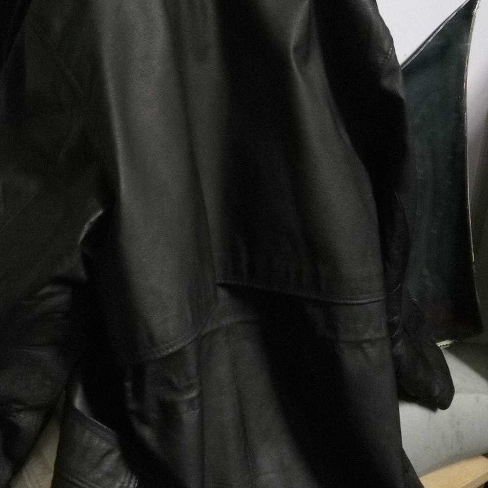 Danny woman's leather coat black medium - image 3